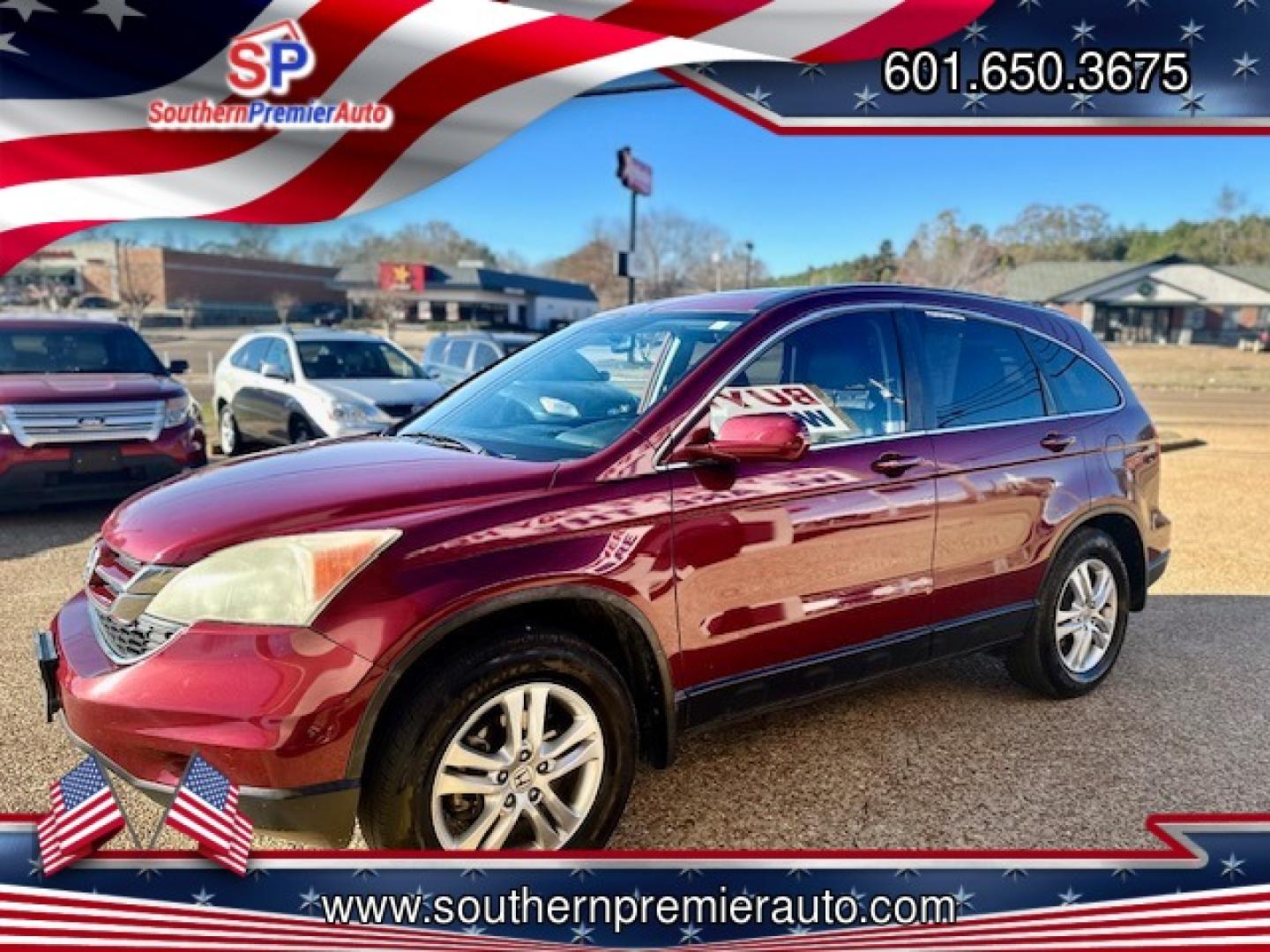 2010 RED HONDA CR-V EX-L (5J6RE3H74AL) , located at 922 W. Beacon St., Philadelphia, MS, 39350, (601) 650-3675, 32.770447, -89.127151 - Photo#2